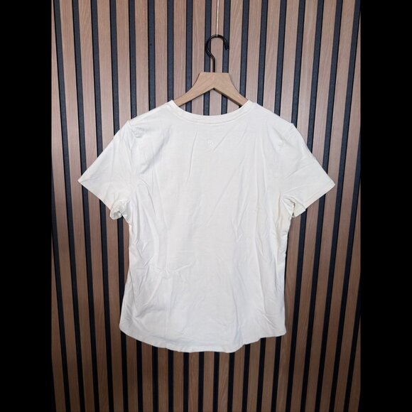 Lululemon Shirt S / M Adults Ivory Short Sleeve Casual Tee - Picture 2 of 7